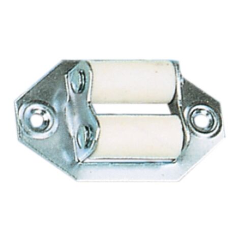 guide-courroie guide-courroie horizontal en fer nickelA  avec rouleaux en pvc