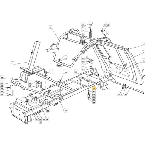 Guide courroie pour tracteur de pelouse modèles 1228M 1228H ORIGINAL STIGA 184250053/0