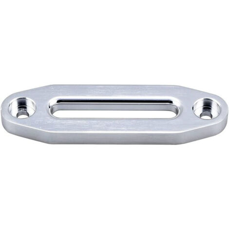 Guide de corde en aluminium pour treuil – Accessoire de guidage avec protecteur intégré, fixation à 152 mm, finition argentée-lsw