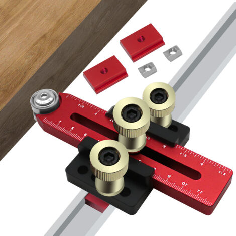 Guide de coupe de précision pour scies sur table, guide de butée pour la réalisation de coupes répétitives de fines bandes de bois sur scies sur table.