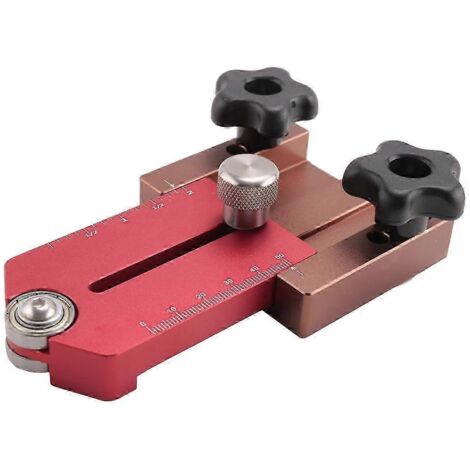Guide de coupe rapide pour scie circulaire sur table, gabarit pour coupe fine, scie circulaire sur table, défonceuse pour la découpe de planches de bois, rouge fixe