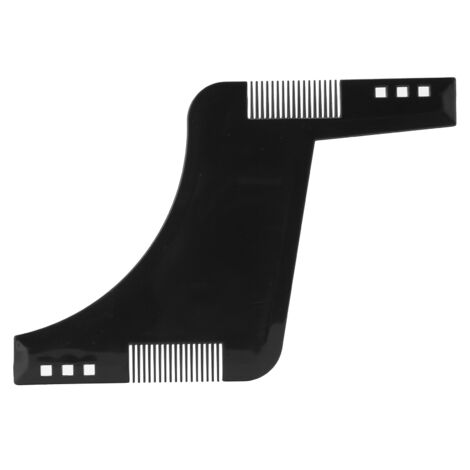 Guide de Forme à Barbe pour Moustache - Outil de Styling et Coupe Barbe Homme Noir