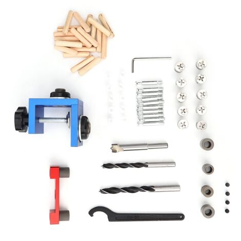 Guide de perçage 3-en-1 en alliage d'aluminium pour bois, outil de bricolage précis pour trous parfaits.