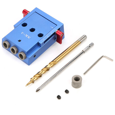 Guide de perçage d'angle avec gabarit de positionnement pour assemblages bois
