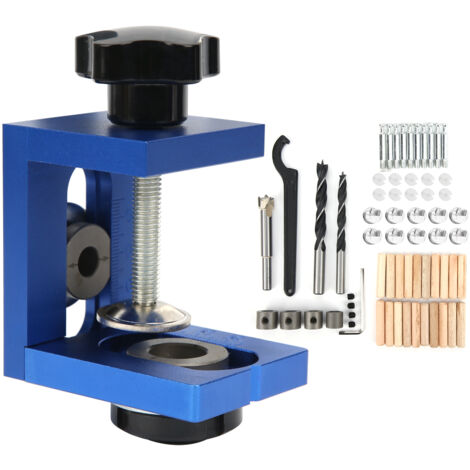 Guide de Perçage pour Assemblages Bois, Gabarit de Percage Réglable en Alliage d'Aluminium pour Menuiserie