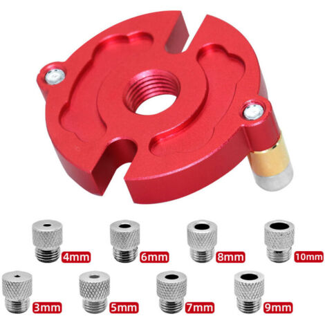 Guide de perçage vertical 3–10 mm pour bois – avec 8 douilles de perçage