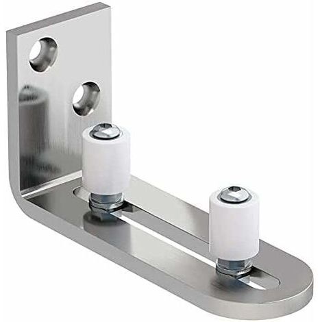 Guide de plancher ajustable en acier inoxydable – Support stable pour portes coulissantes – Installation rapide en 10 minutes – Finition satinée