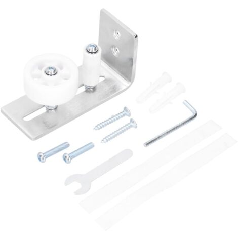 Guide de Plancher Porte Coulissante. Guide de Plancher de Porte de Grange. Rouleau Réglable Guide au Sol pour Portes Coulissantes.argent