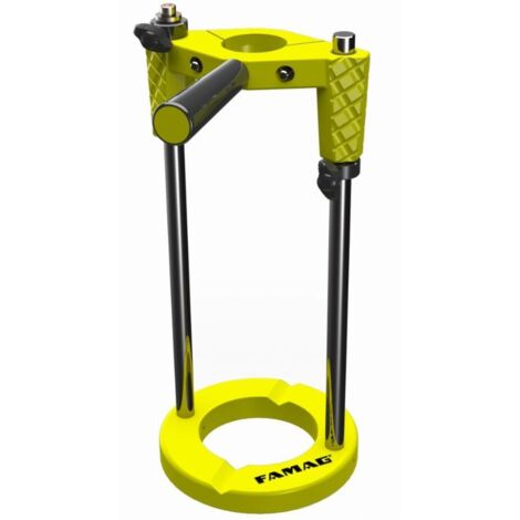 Guide de profondeur pour perceuse – Poignée supplémentaire – 2 butées ajustables – Pied en fonte d'aluminium – Guides en acier inoxydable – Famag