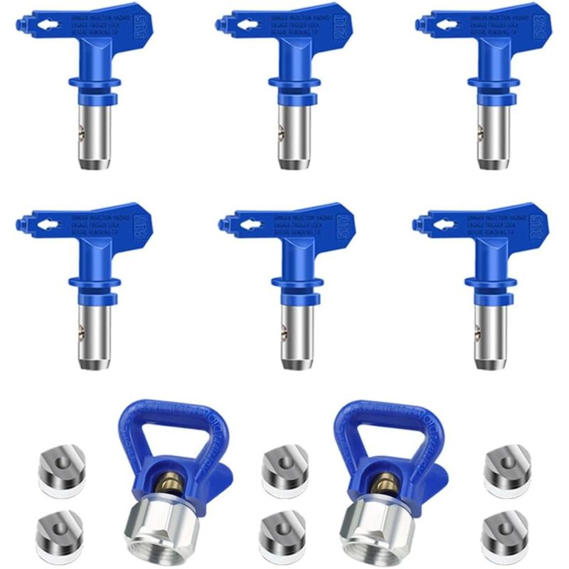 Guide de pulvérisation Accessoires Outils Buses pour pulvérisateurs airless pour surfaces et matériaux multiples (jeu de buses)