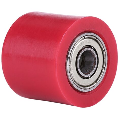 Guide de roue de poulie de tendeur de rouleau de chaîne universel de 8mm pour moto Dirt Bike Enduro rouge.