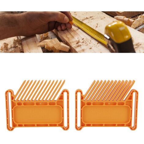 Guide de sécurité Featherboard ajustable pour tables de sciage, machines à bois et scies à ruban, 16.8x11cm, plastique et fer, 540g, 28 pièces