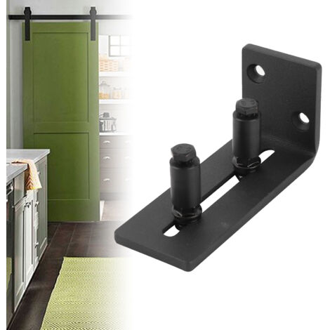 Guide de Sol pour Portes Barn en Acier Carbone avec Double Roulette Rétractable