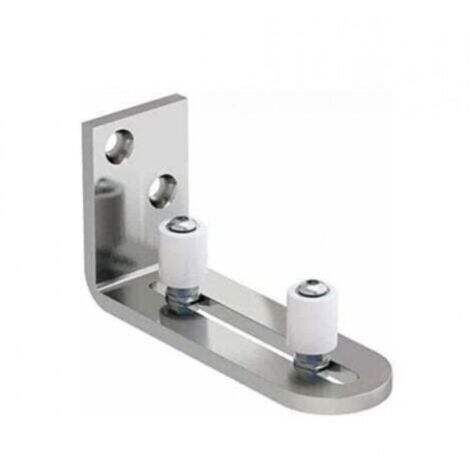 Guide de sol réglable pour porte coulissante en bois – Acier inoxydable, hauteur ajustable, fixation murale ou au sol