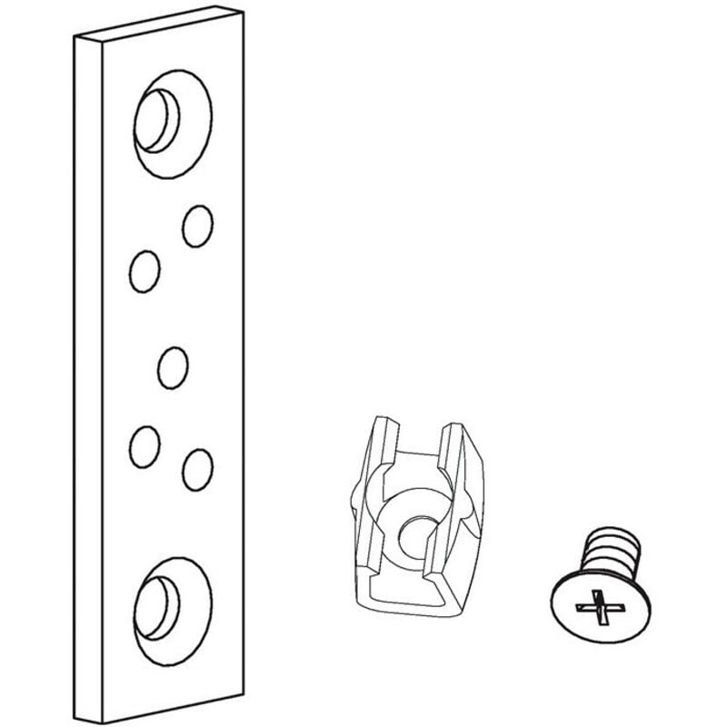 Geze - Guide de tirant avec goujon adapté pour tirant 8 mm, surface galvanisée