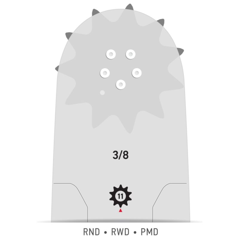 Guide Chaîne Tronçonneuse 240RNDD176 Guide: 61 cm Pas: 3/8'Jauge: 1.3 Maillons: 81 PowerCut™