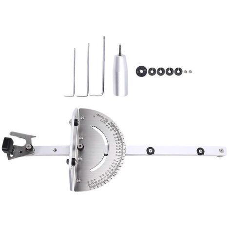 Guide d'onglet à poignée en aluminium pour scie circulaire et défonceuse