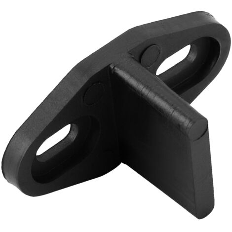 Guide en Plastique Noir pour Porte Coulissante de Grange - Accessoire de Quincaillerie pour le Bas de Porte