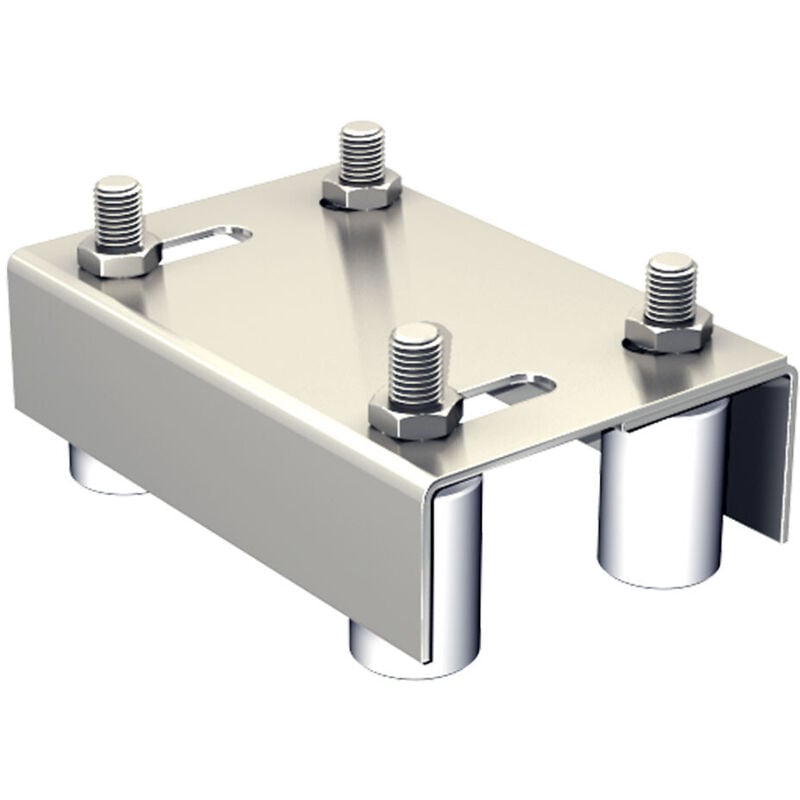 Slid'up By Mantion - Guide extensible double pour portail de 10 à 60 mm, 4 olives Ø40 mm