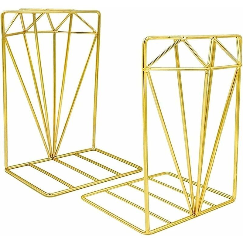 2Pcs Serre-Livres, Supports de Serre-Livres en Métal, Étagères à Livres de Bureau, Conception de Serre-Livres, Supports de Livres Réglables en Fer en