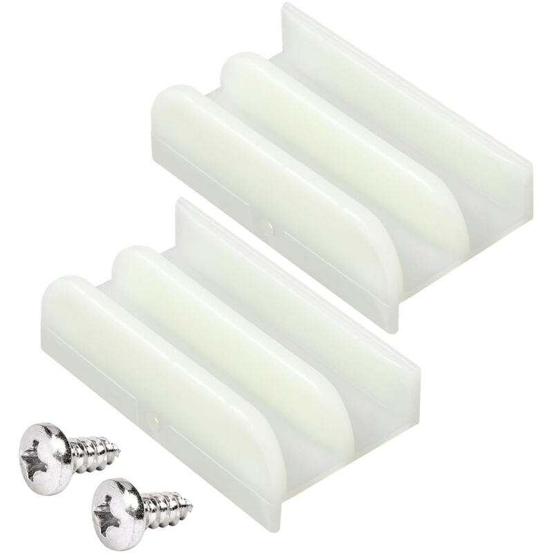 Guide inférieur pour porte de douche coulissante M6219 (suspension haute), rails de 1/2 po, paquet de 2