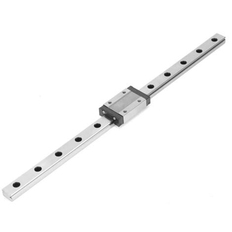 Guide linéaire miniature noir MGN12H, rail de guidage linéaire noir de 300 mm, largeur du curseur : 12 mm