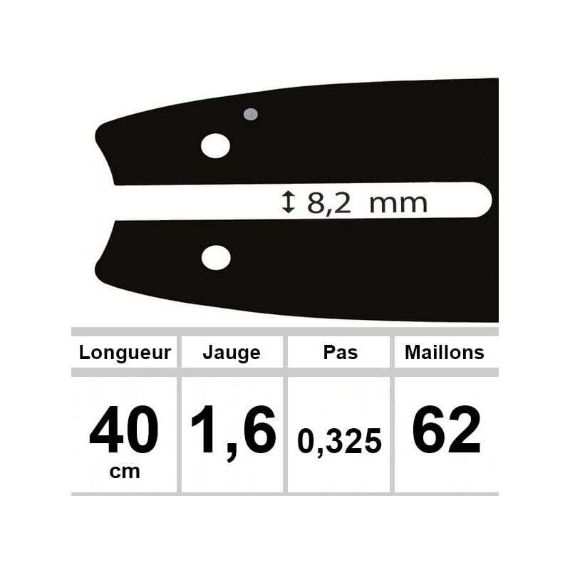 Guide OZAKI 40 cm 0.325 1,6mm