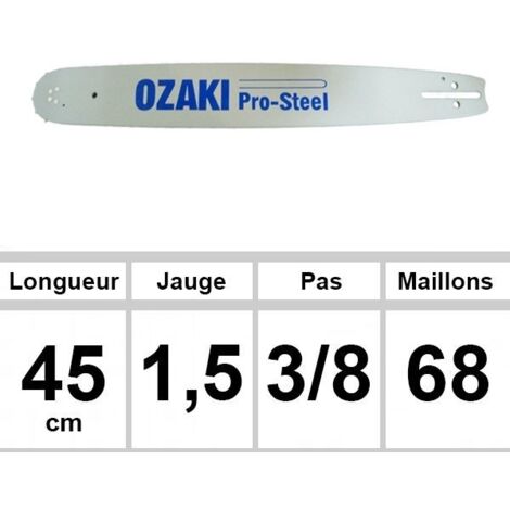 Guide Ozaki Pro Steel ( Active - Alpina - Castel - Castor - Cub Cadet - Husqvarna - Jonsered - Makita - Oleo-mac / Olympic - Ope
