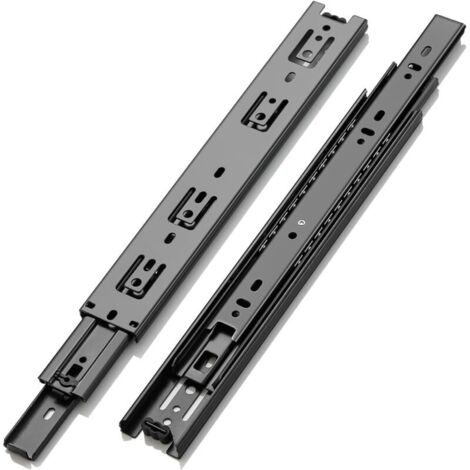 Guide per cassetti, portata fino a 45 kg, con cuscinetti a sfera, estensione 200 250 300 350 400 450 500 550 600 mm, 1 coppia (2 pezzi)