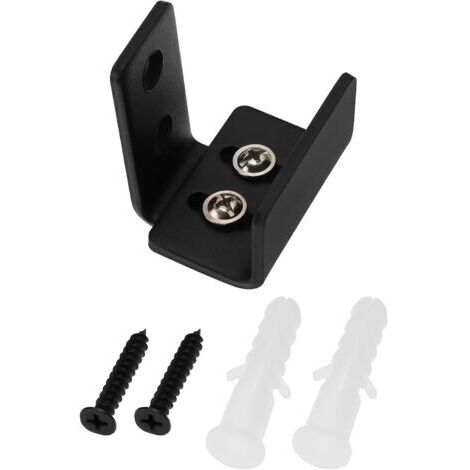 Guide Porte Grange Au Sol pour Portes sans Rainures de 25 Mm à 35 Mm d'épaisseur Guide de Porte Coulissante Inférieur Réglable Acier Au Carbone Noir