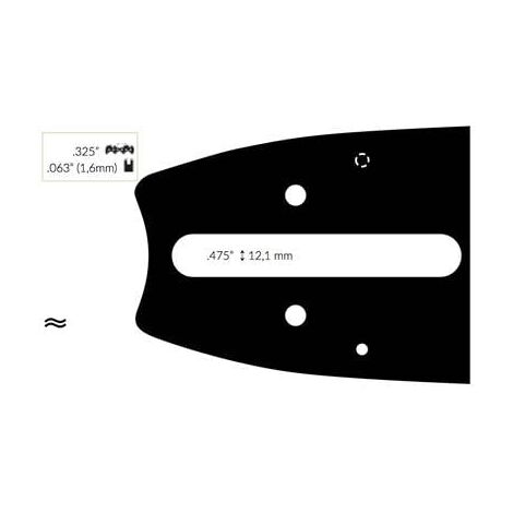 Guide pour tronçonneuse Stihl 40cm – Pas .325 – Jauge .063 (1,6mm) – Coupe précise pour bois dur et teck