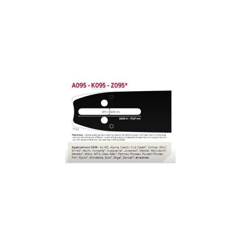 Guide Chaîne Tronçonneuse 208PXBK095 Guide: 50 cm Pas: .325'Jauge: 1.5 Maillons: 78 AdvanceCut™