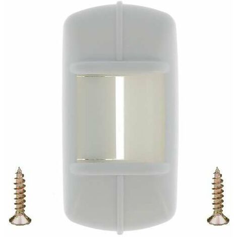 Guide sangle largeur 12 à 15mm de volet roulant avec cache PVC gris clair fixation horizontale à visser entraxe 30mm Accessoire Rouleau Enroulement Fixation Fenêtre Store Finition