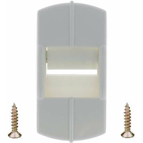 Guide sangle largeur 12 à 15mm de volet roulant avec cache PVC gris clair fixation verticale à visser entraxe 30mm Accessoire Rouleau Enroulement Fixation Fenêtre Store Finition