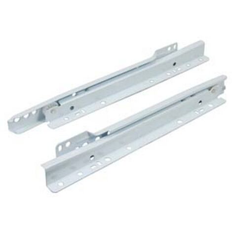 Guide scorrevoli per cassetti con rulli teflon bianche - Misure: cm 35 (art.4001 36 2)