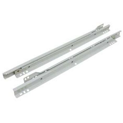 Guide scorrevoli per cassetto in acciaio verniciato bianco - cm.45