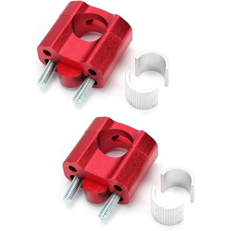 Guide Steps, 1 paire de colliers de serrage pour guidon de moto 22 mm 28 mm, accessoires Guide Step Red