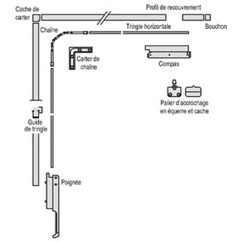 Guide tringle supplémentaire 9-28893 pour ferme-imposte Ventus F 200 - FERCO-BOIS 14002