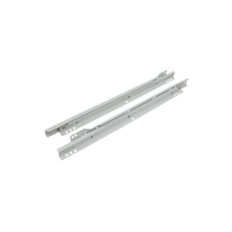 Guides de tiroirs coulissants en acier peint en blanc - cm.35