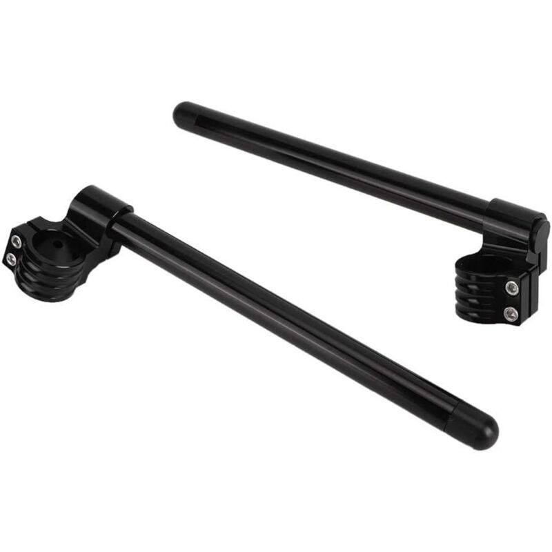 Guidon de séparation modifié pour moto, 2 pièces poignée universelle en aluminium haute sensibilité noir stable(41mm)