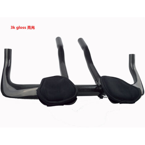 Guidon de vélo de route en fibre de carbone, guidon aérodynamique, guidon de contre-la-montre, 400/420/440 mm, 1 jeu