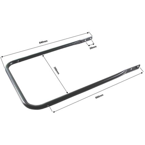 Guidon inférieur pour tondeuse – 2 trous de fixation – Compatible avec modèles Castelgarden, GGP, STIGA – Montage facile