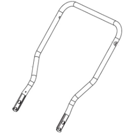 Guidon partie centrale jaune tondeuse batterie Stiga - GGP - 381007585/0