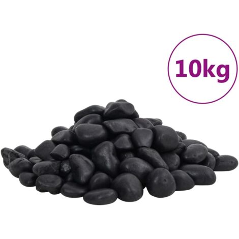 Guijarros pulidos negros 10 kg 2-5 cm