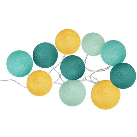 Guilande LED solari L335cm - Jaune/turquoise - Atmosphera créateur d'intérieur
