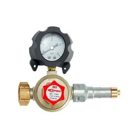 Détendeur Propane Haute Pression Cavagna Réglable 0,5-4 Bar - Entrée POL, Sortie 1/4"