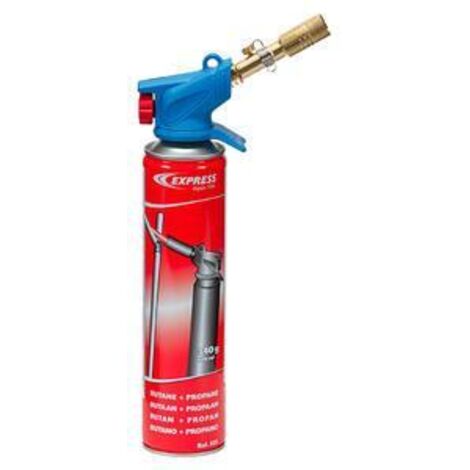 Guilbert Express – Chalumeau soudeur à flamme bi-gaz – Butane et propane – Autonomie 2 à 10 heures – Valve européenne pour montage sans perte de gaz