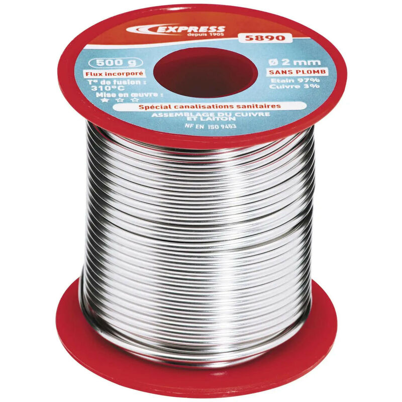 

Soldadura de estaño Diámetro 2 mm para el montaje de tuberías sanitarias - Guilbert Express