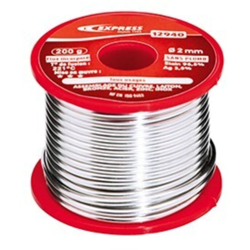 Guilbert Express - Bobine soudure étain 96.5% tout usage 2 mm, 200g