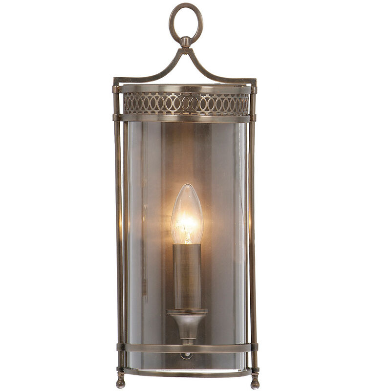 Guildhall - 1 Light Indoor Candle Wall Light Dark Bronze, E14 - Elstead